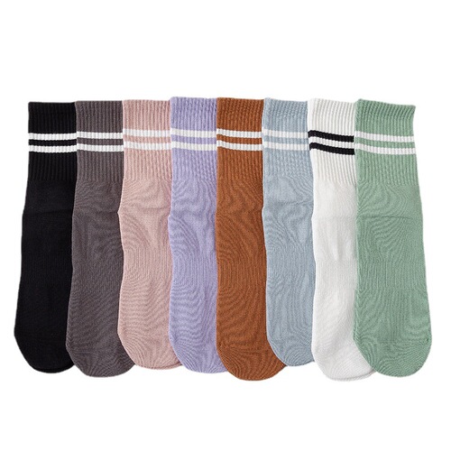 Spring and Autumn Pilates Socks Fitness Socks Long Socks Silicone Anti-Slip Yoga Socks Cotton Socks Wholesale Women's Sports Socks Women's Wholesale