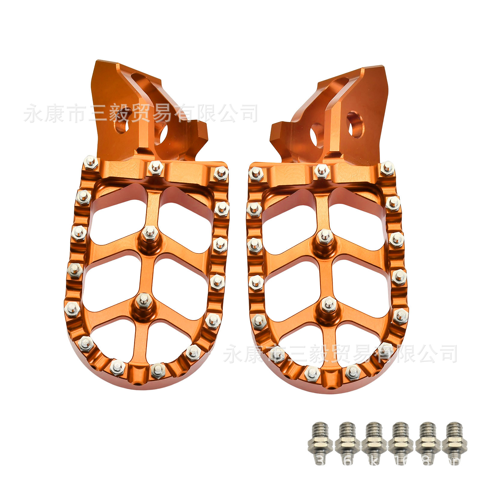 Motuoche – Motorcycle pedals CNC for - orange