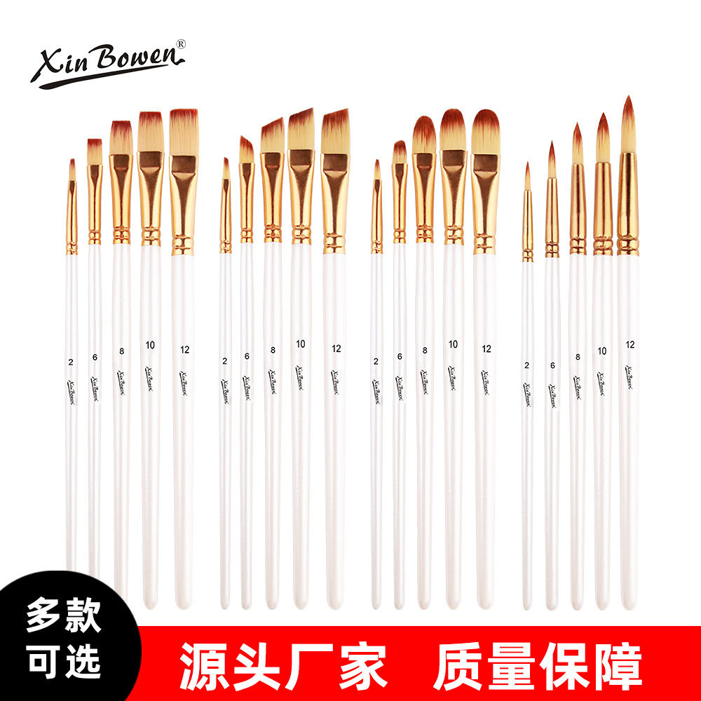 Acuarela transfronteriza 5 pincel conjunto de pincel estudiantes principiantes pintando pincel de pintura pincel de aceite al por mayor