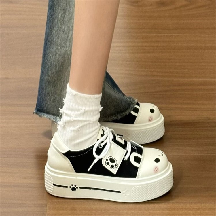 Round House Cute Soft Cute Porter College Single Shoes Women's 2025 Spring Original Lolita Student Canvas Shoes Round House Cute Soft Cute Porter College Single Shoes Women's 2025 Spring Original Lolita Student Canvas Shoes