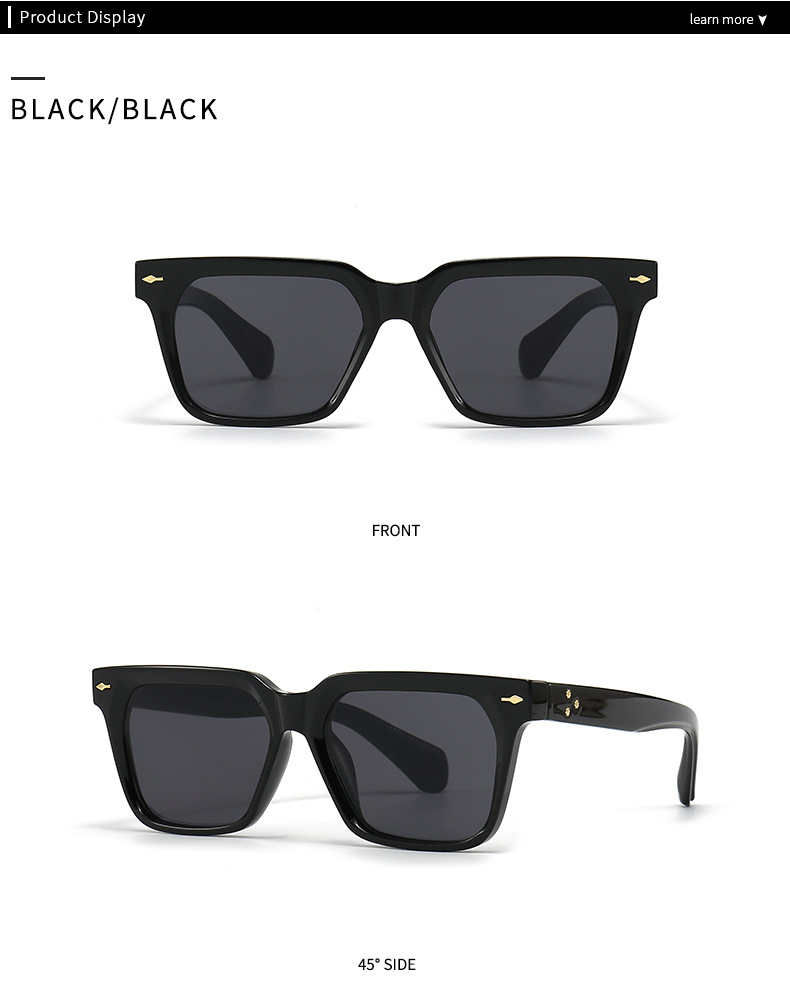 Nouvelles lunettes de soleil carrées papillon pour hommes, défilé de mode européen et américain, lunettes de soleil à la mode, lunettes de soleil transfrontalières 3407_voghion.com