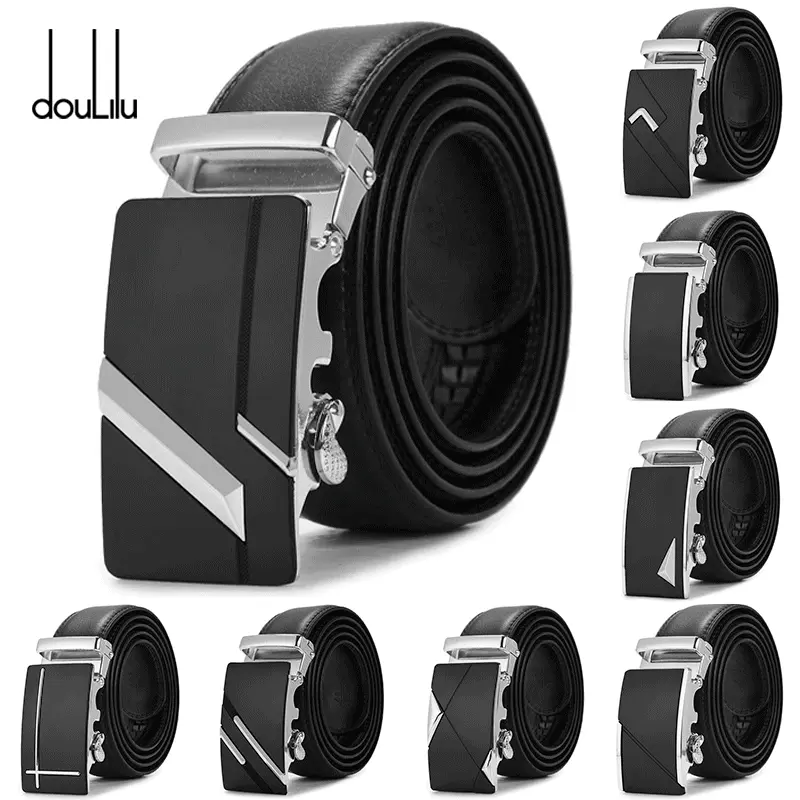 男士皮带男真皮正品商务简约自动扣腰带裤带青年休闲百搭工厂批发