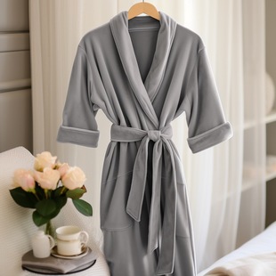 Waffle Robe bathrobe thick absorbent bathrobe hotel five-star cotton bathrobe Hilton bathrobe thickened bathrobe