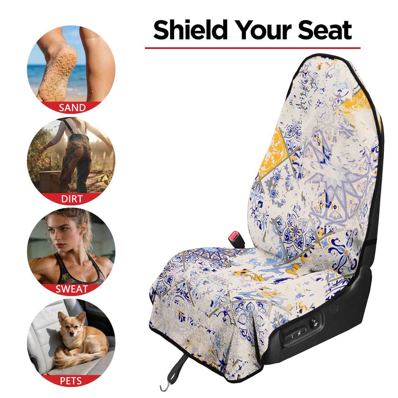 Car seat towel cover front seat protector suitable for gym and exercise, universal for all seasons, car use 76