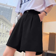 短裤女春季高腰显瘦a字阔腿裤休闲五分裤2025显瘦黑色新款西装裤