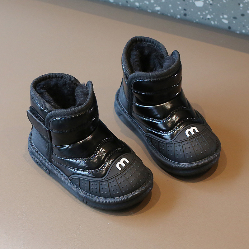 Children's Snowy Boots 2023 Winter Girls' Cotton Boots Warm and Waterproof Boys' Short Boots with Plush and Thickened_voghion.com