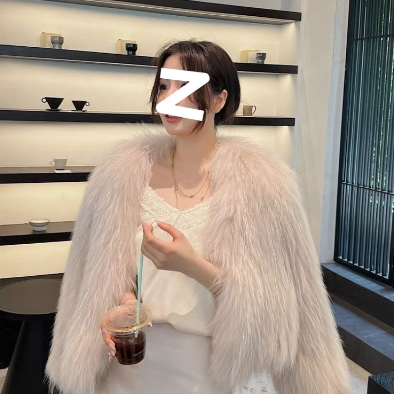 Jgfyub 밀크티 컬러 너구리털 50 길이 [얇은 스타일]