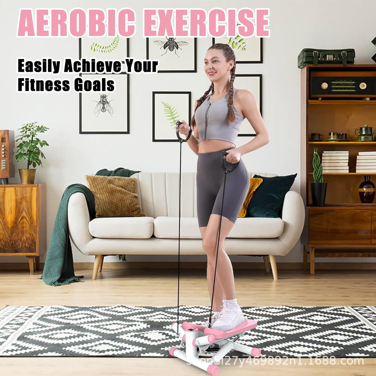 Cross-Border Household Mini Female Pedal Machine Indoor Silent Elliptical Machine In-Situ Climbing Machine Fitness Equipment Stepper