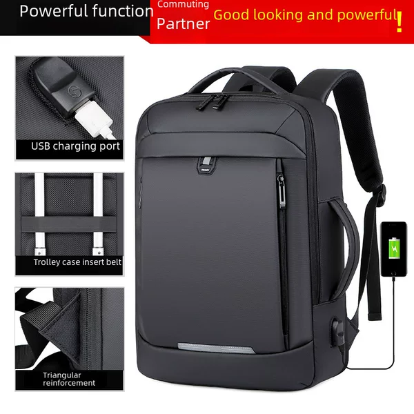 Business Backpack New Large Capacity Multifunctional Computer Bag Simple Leisure Travel Student Commuter Backpack