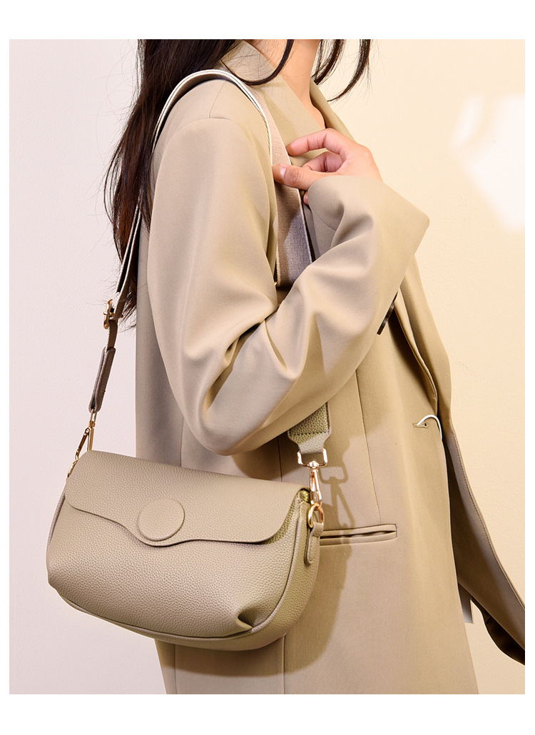 2024 new crossbody simple versatile cowhide women's spring and summer large capacity soft leather flip shoulder bag_voghion.com