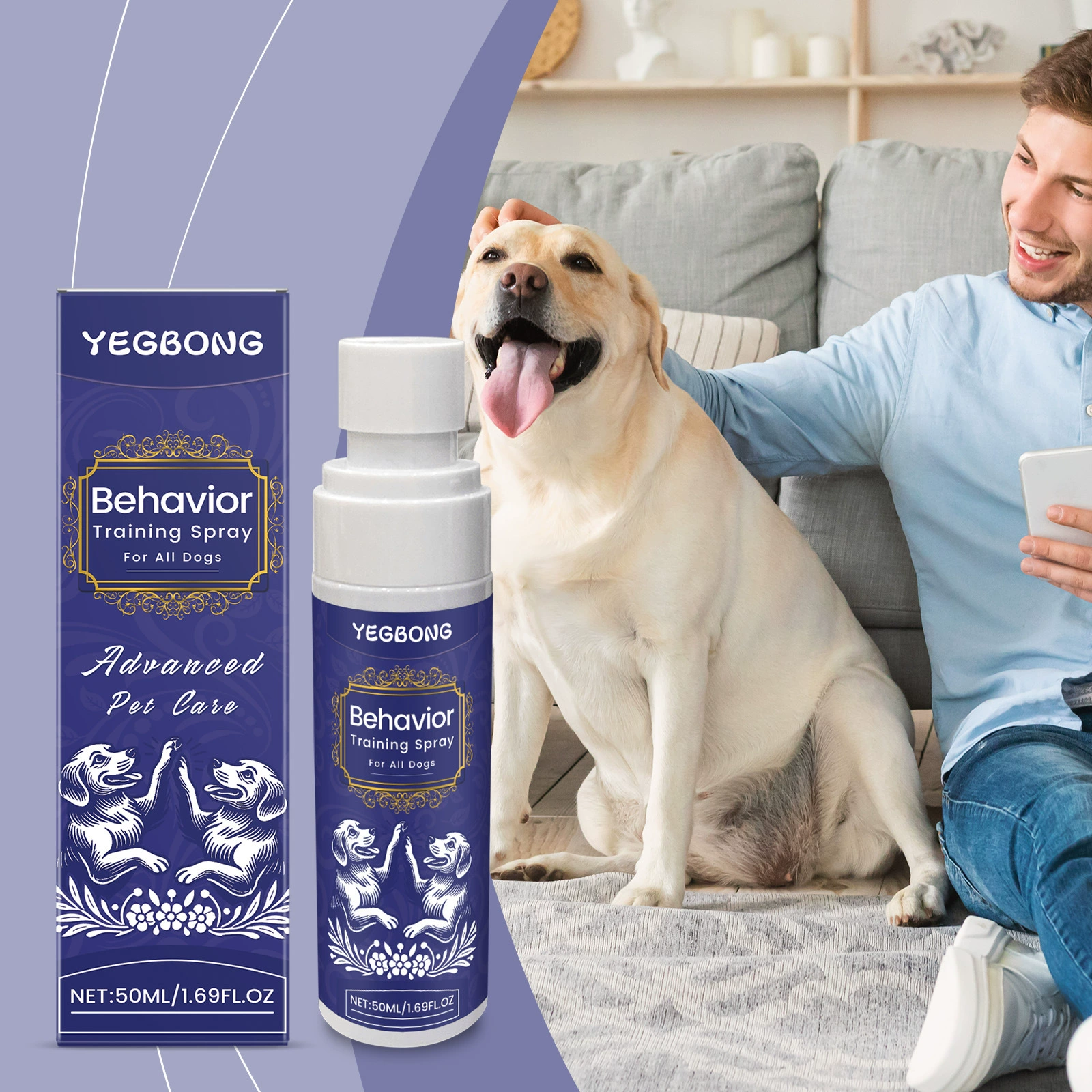 YEGBONG Обучающее средство для собак в туалете Обучающее средство для домашних животных в помещении и на открытом воздухе Спрей для собак в туалете