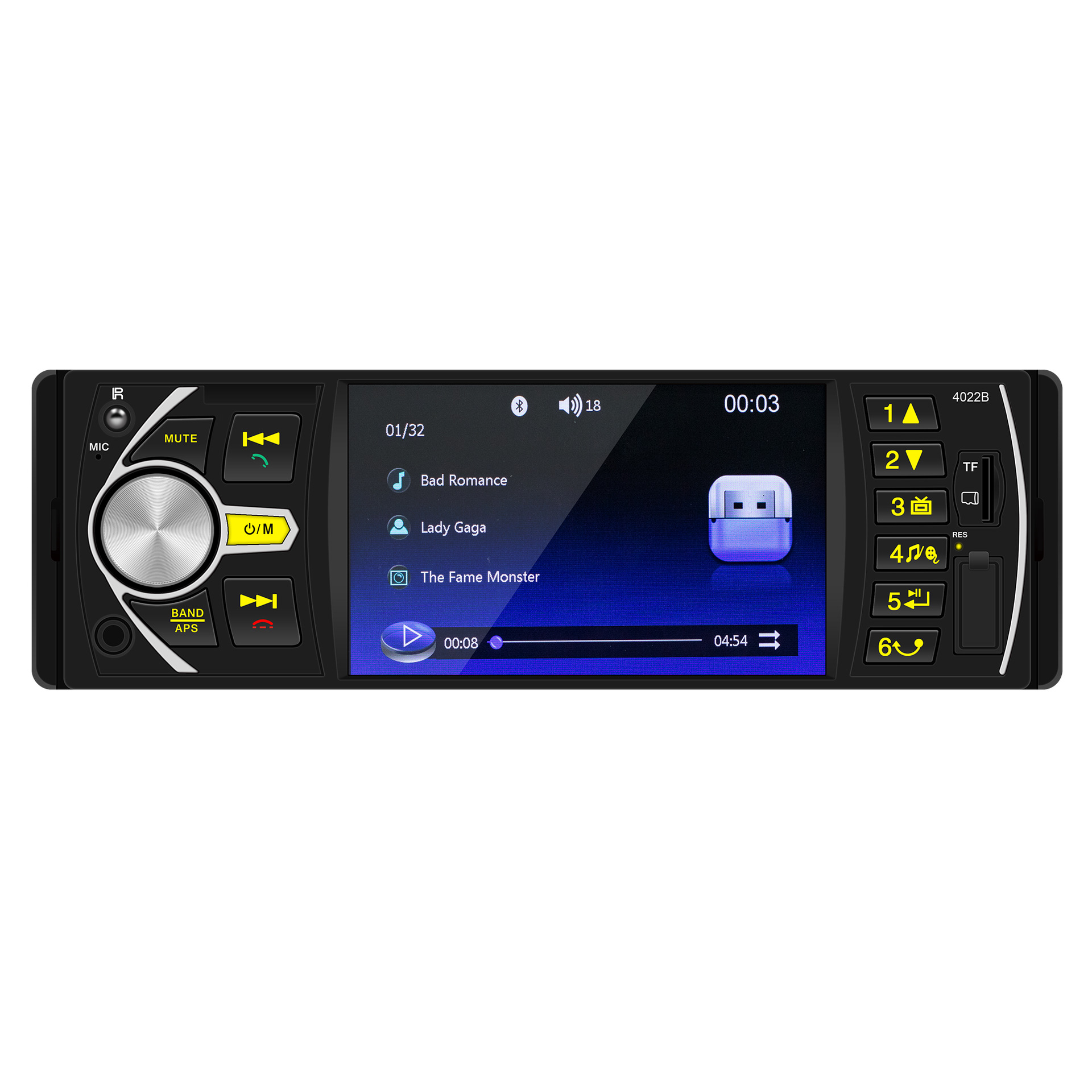 4022b HD coche universal MP5 reproductor Bluetooth manos libres coche MP4 tarjeta radio inversión prioridad
