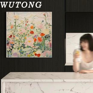 Time Appointment Wutongjia X Lin Fu Pure Hand-Painted Oil Painting Modern Designer Abstract Living Room Hanging Painting Restaurant Decorative Painting