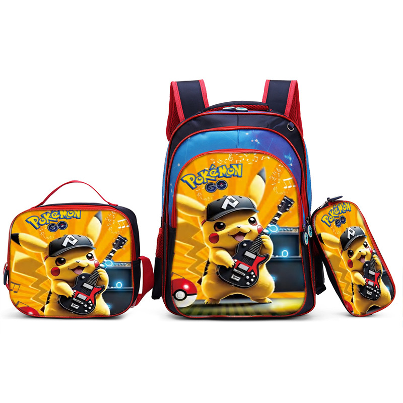 Nuevo Kpop América del Sur 16 pulgadas tres piezas juego de tirón para niños 3D brujas caza mochila de hombro para estudiantes doble espalda