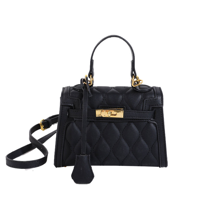 Bolsos transfronterizos para mujer 2024 nuevo bolso de hombro de todo fósforo de moda de nicho bolso de mensajero de color de contraste de rombo de textura de alta calidad