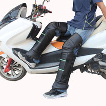 电动车护膝冬季保暖外卖加厚防水寒骑行加长摩托车PU裹腿挡风防滑