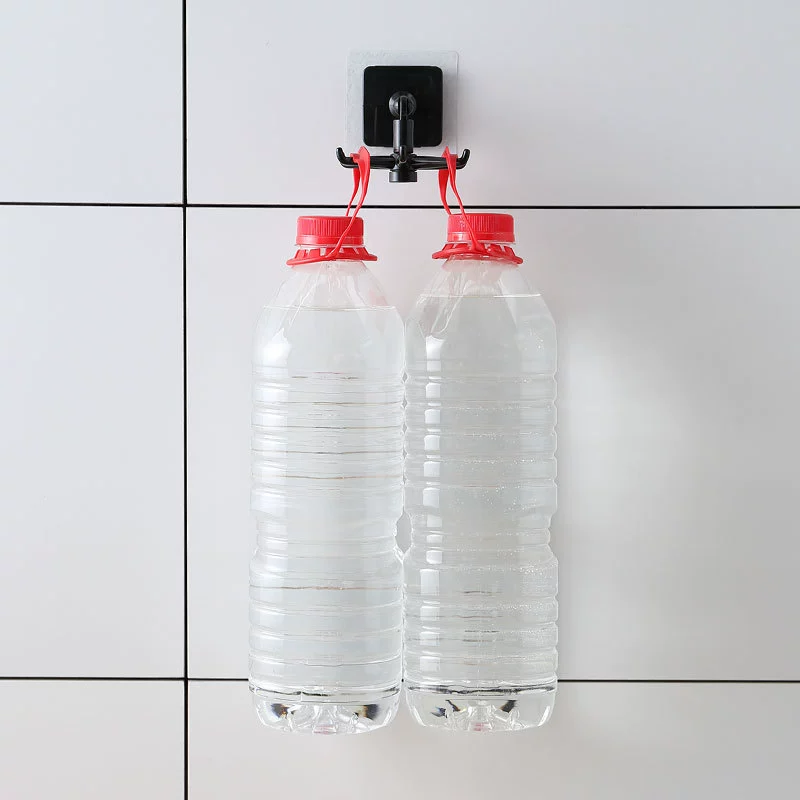 ZHENZHIMIND Patented Rotating Six-Claw Hook, 360° No-Drill Bathroom Kitchen Storage Rack