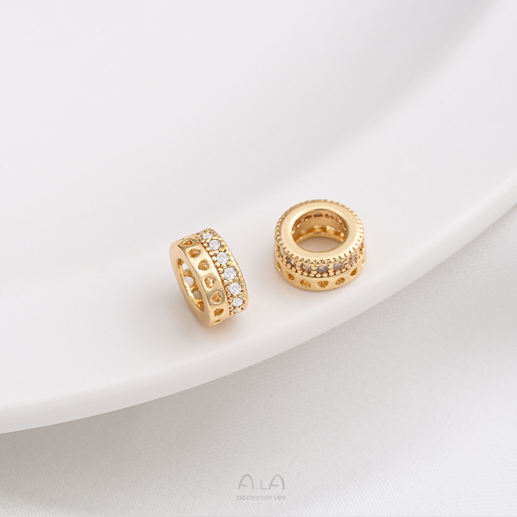 1 Piece 6.5.* 5mm 7 * 3mm 8 * 4mm Copper Zircon 14K Gold Plated Geometric Solid Color Polished Spacer Bars display picture 4