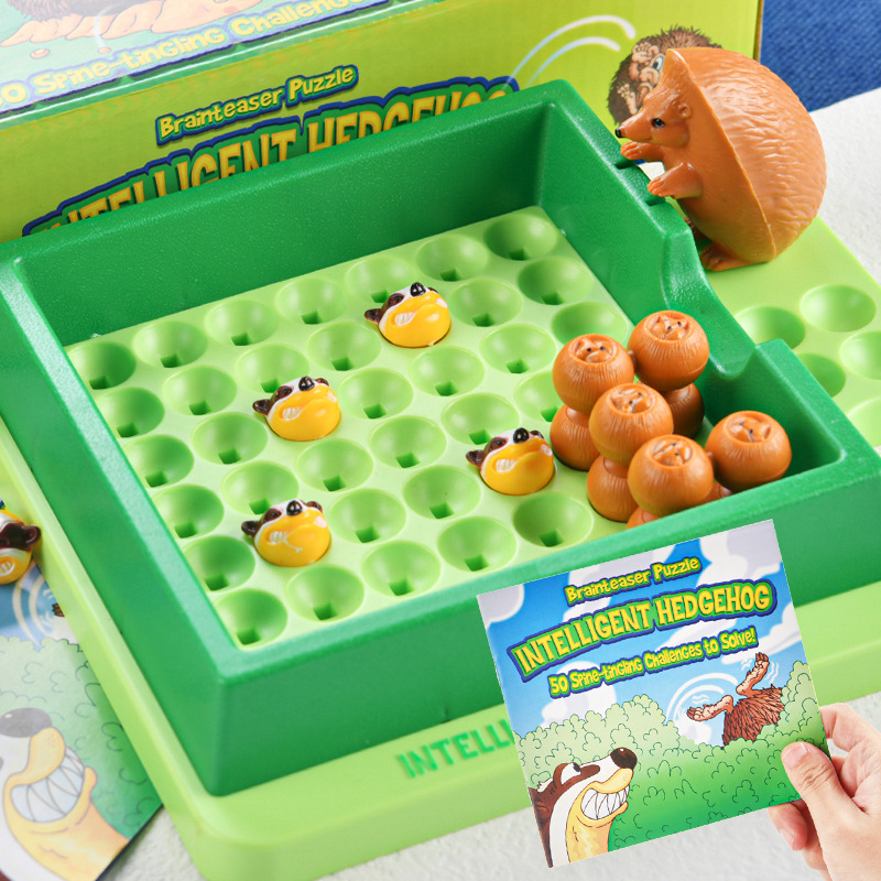 新款早教迷宫小刺猬找妈妈游戏通关亲子互动桌面趣味逃跑智力玩具