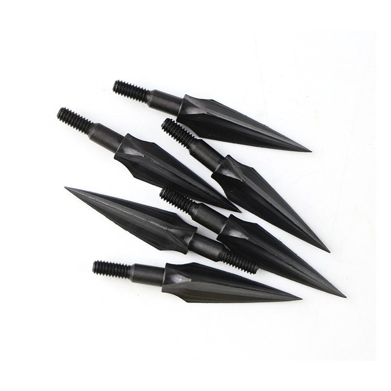 Manufacturer wholesale: 125-grain carbon steel recurve compound traditional outdoor archery arrowheads with triangular willow leaf design
