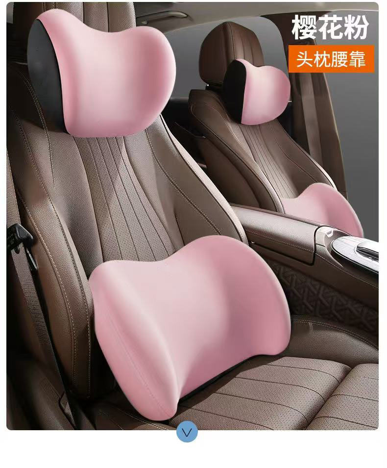 Car Headrest, Lumbar Support, Car Cushion, Seat Backrest, Car Lumbar Pad, Waist Support, Neck Pillow, Memory Foam