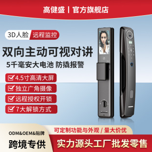 Fully Automatic Home Smart Lock Manufacturer Odm Customized Face Recognition Entry Door Lock Oem 4.5inch Large Screen