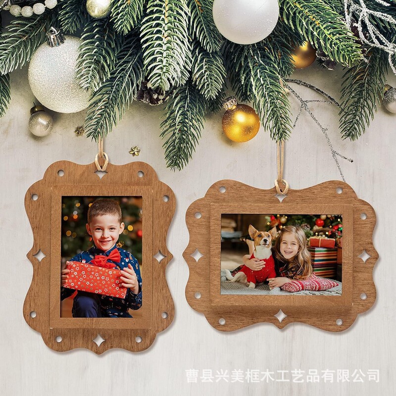 Solid Wood Photo Frame Home Living Room Dining Room Wall Pendant Modern Simple Study Bedroom Christmas Small Pendant Gift