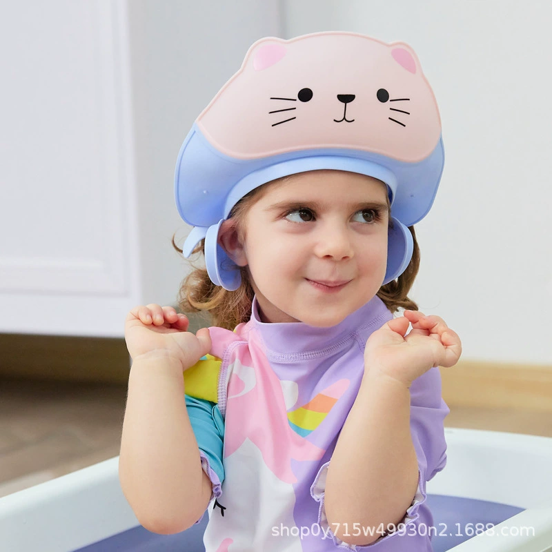 TT кошка детская шапочка для душа детская шапочка для душа шапочка для душа детская шампунь регулируемая шапочка для душа