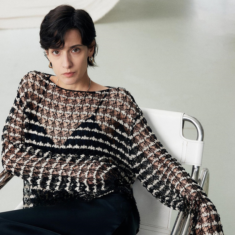 Popular Online Hit: Japanese Paper Yarn Floral Hollow-Out Loose Fishnet Sun-Protective Knit Cover-Up for Women