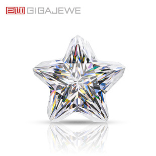 GIGAJEWE White D color moissanite pentagram cut bare stone with certificate for wholesale