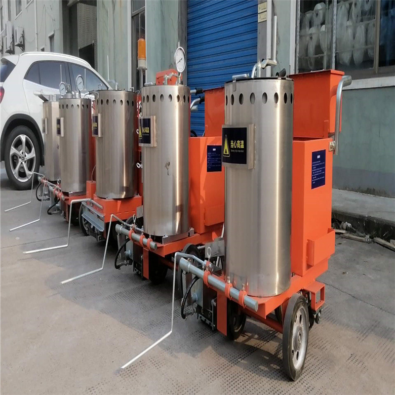 机场跑道停车位划线机斑马线划线手推式冷喷热熔一体机道路标线机