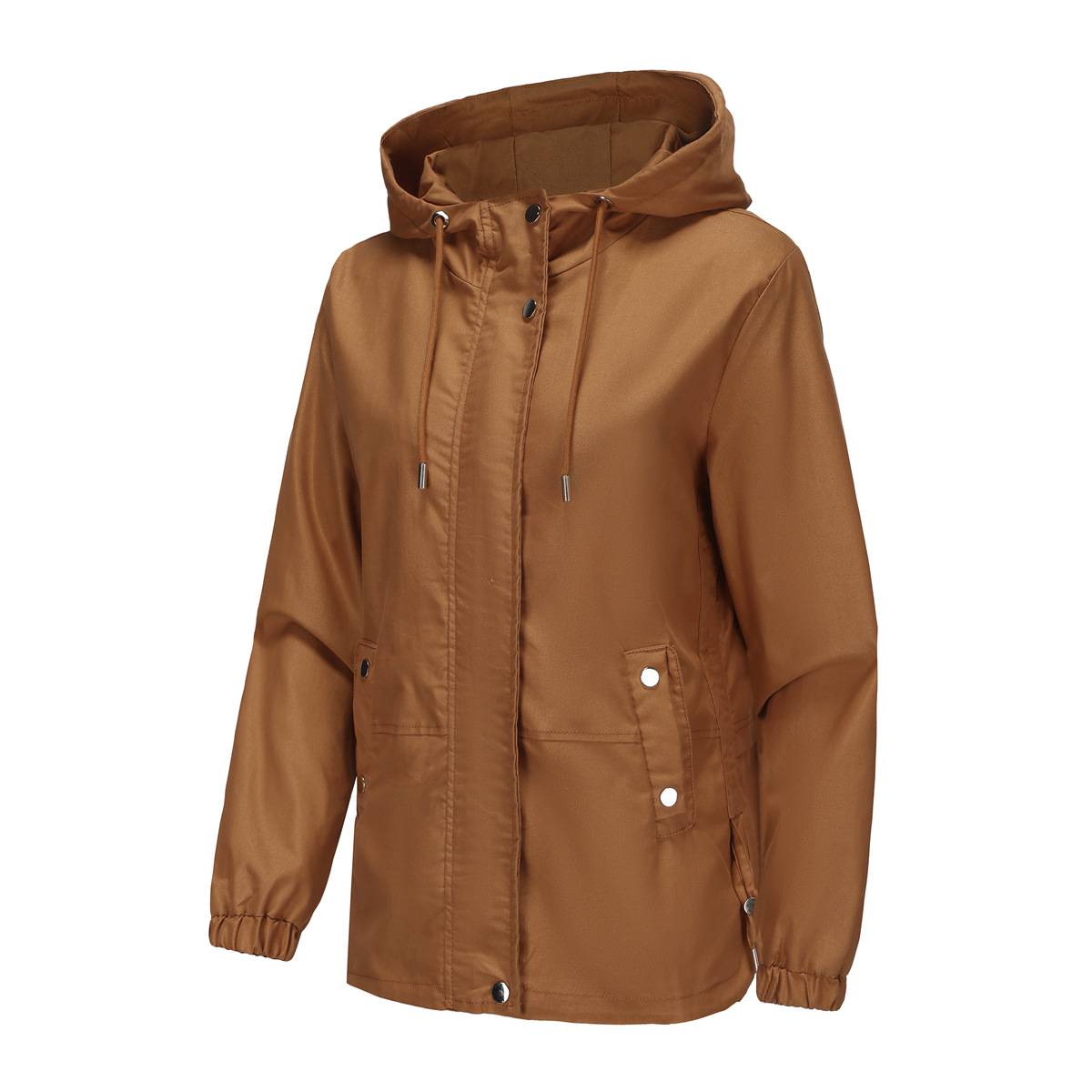 Women's Clothing new spring and autumn casual windbreaker women's loose windproof jacket with hood and long sleeves basic windproof jacket for women_voghion.com