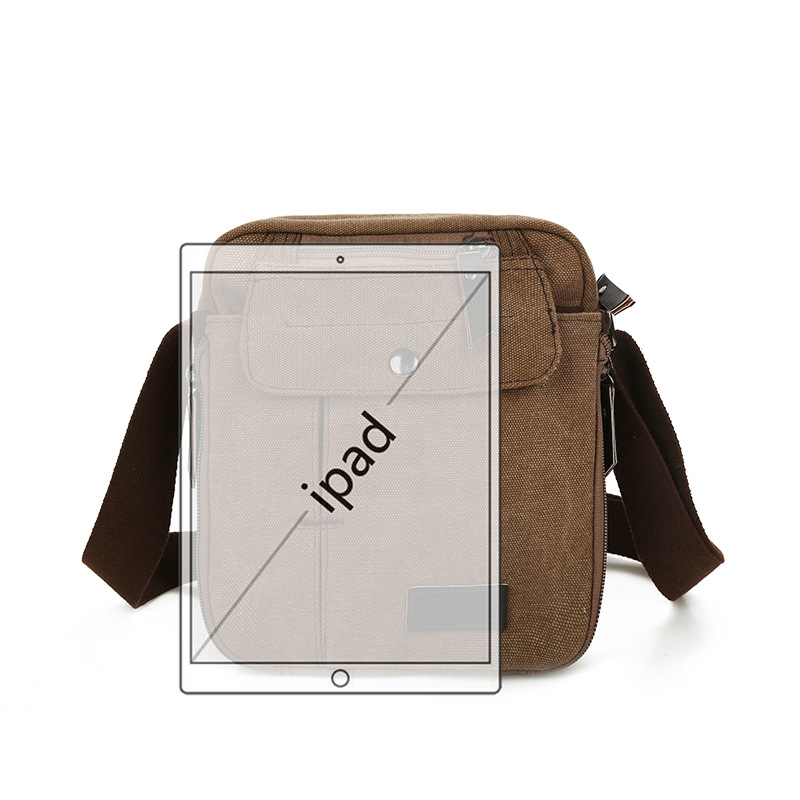 Bolso mensajero de lona Bolso de hombro unisex informal Bolso multifuncional para viajes al aire libre