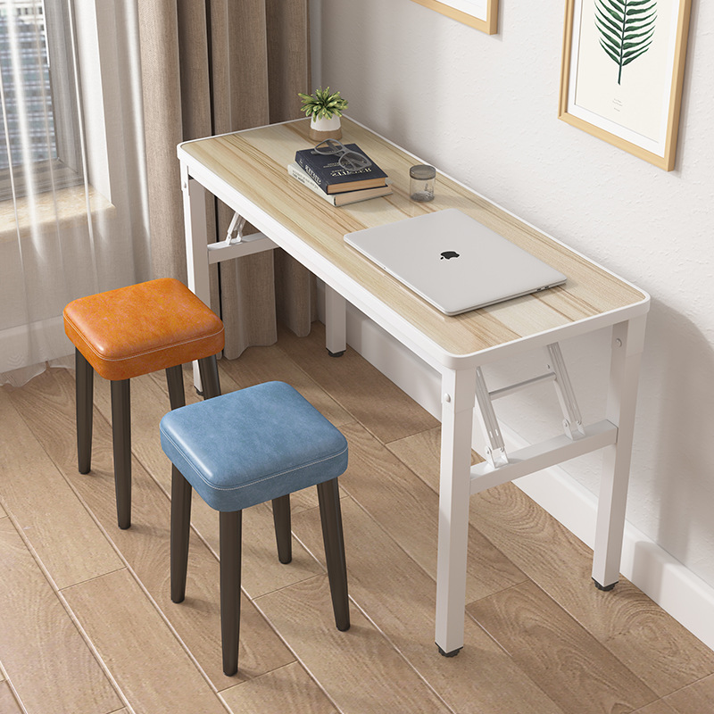 Folding Computer Desk Casual Desk Small Apartment Study Table Home Simple Dining Table Bar Kitchen Narrow Table Office W&