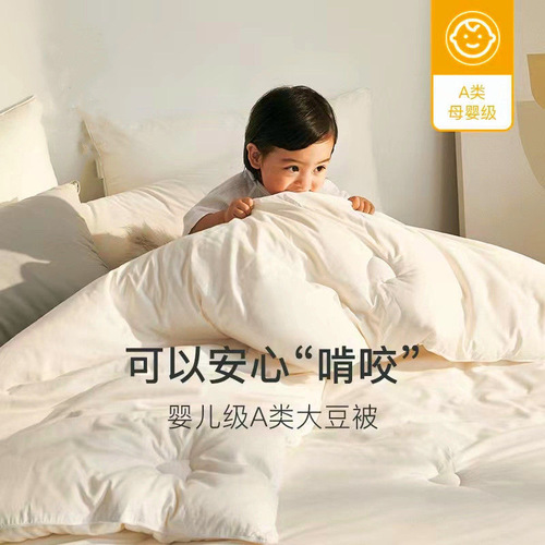 A-class baby and mother-grade cotton soybean fiber quilt summer quilt air conditioning quilt summer cool quilt spring and autumn quilt core winter quilt four-season quilt