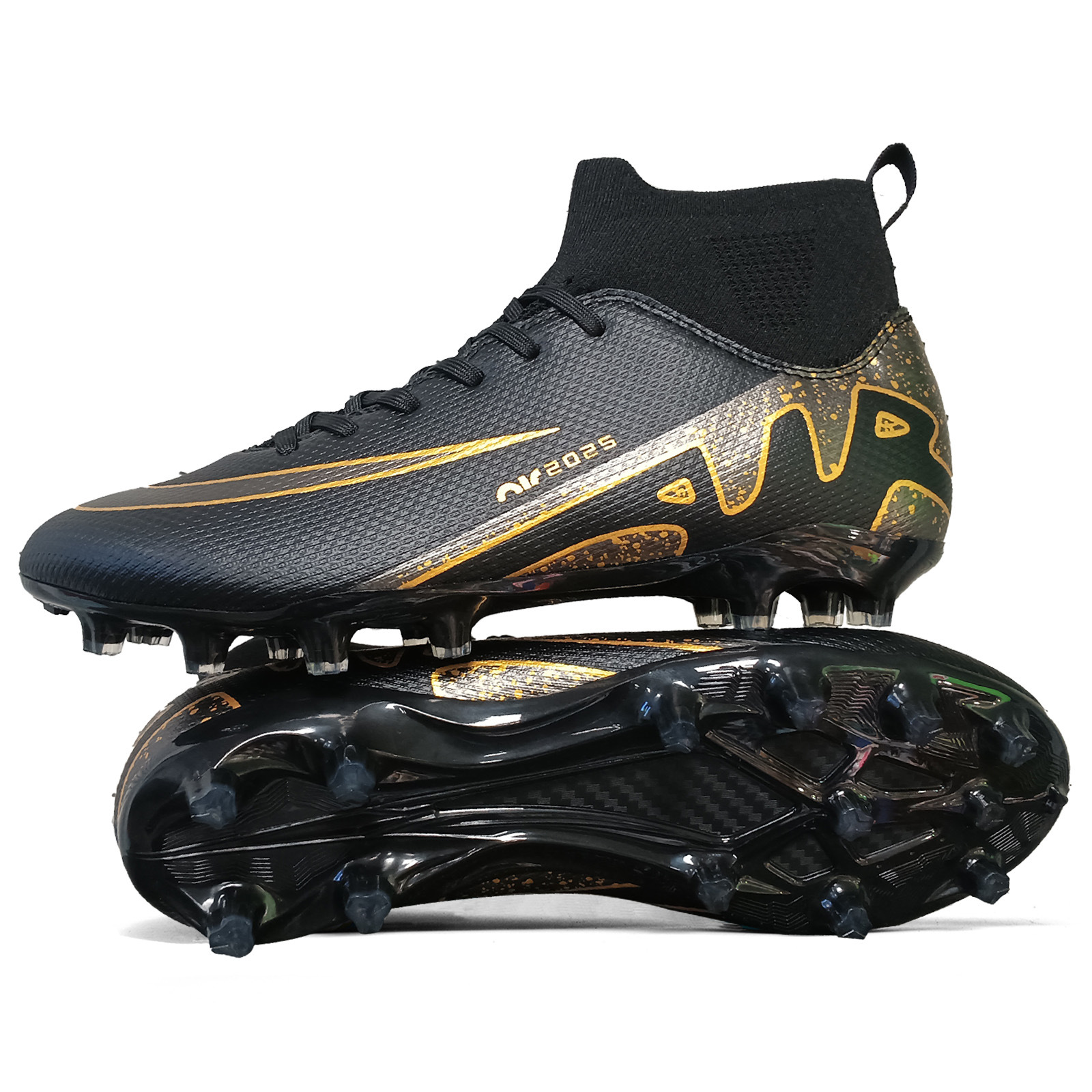 2024 nuevos fabricantes de zapatos de fútbol FGTF zapatos de entrenamiento de interiores zapatos de fútbol de clavos transpirables de alto perfil