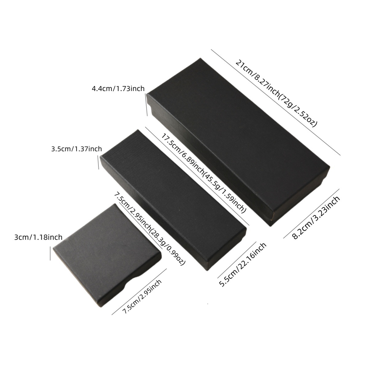 Venta caliente embalaje de joyería tarjeta negra papel kraft caja de joyería al por mayor collar de anillo caja de pulsera caja de papel caja de embalaje de joyería