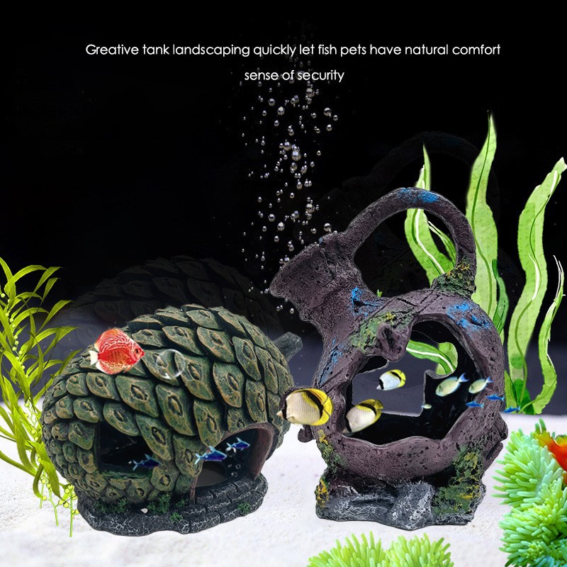 Lindo mundo de cuento de hadas estilo cangrejo ermitaño refugio casa caja de alimentación decoración paisajismo resina protección del medio ambiente dibujos animados anime castaña