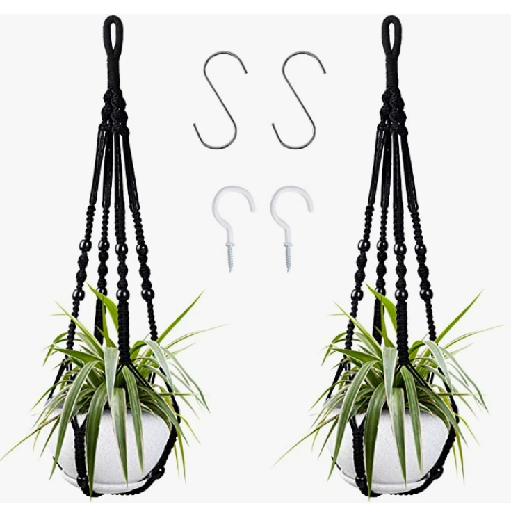 Трансграничный цветочный горшок сетчатый мешок Богемия ручной работы плетеный хлопок корзина подвесная корзина садоводство подвесная сумка без кисточки завод прямой