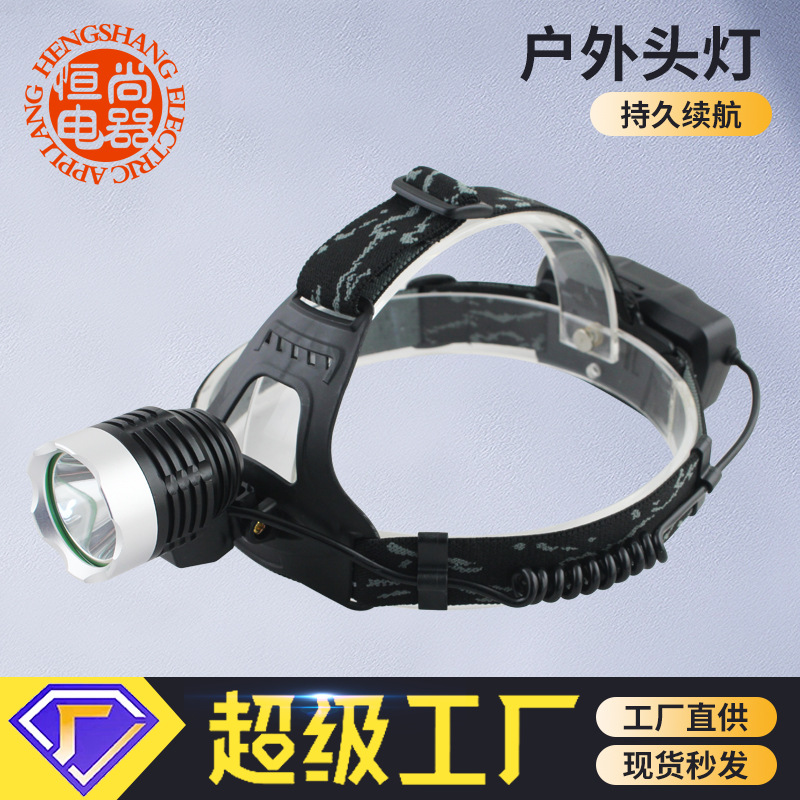 Fábrica al por mayor faro al aire libre fuerte luz duradera resistencia iluminación T6 carga pesca noche montar luz blanca faro