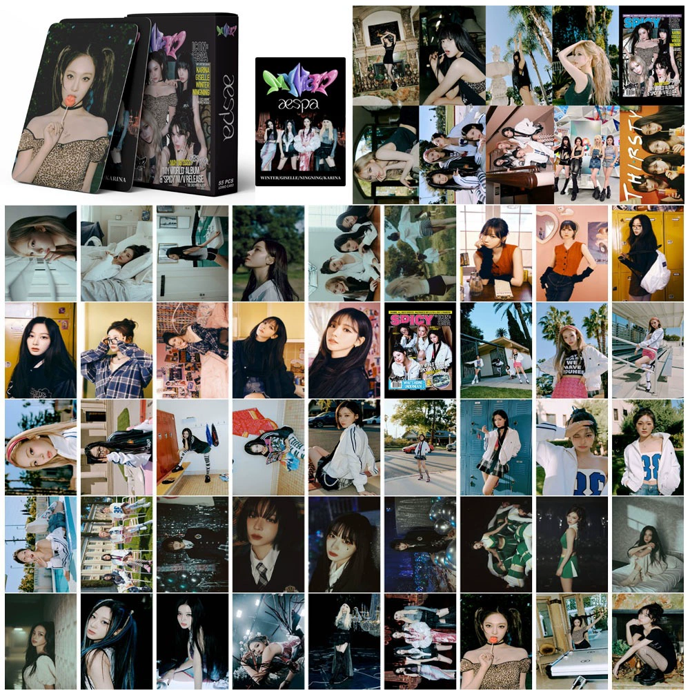 Общая коллекция пуленепробиваемой розовой чернилки StrayKids Seventeen GIDLE Ive маленькая карточка домашнего изготовления окружающая маленькая карточка