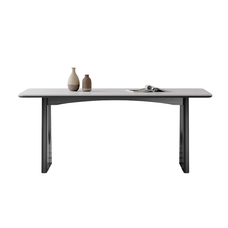 Mesa de comedor de tablero de roca blanca pura estilo medieval estilo crema estilo francés casa pequeña mesa de comedor de madera sólida combinación de mesa de comedor retro y silla