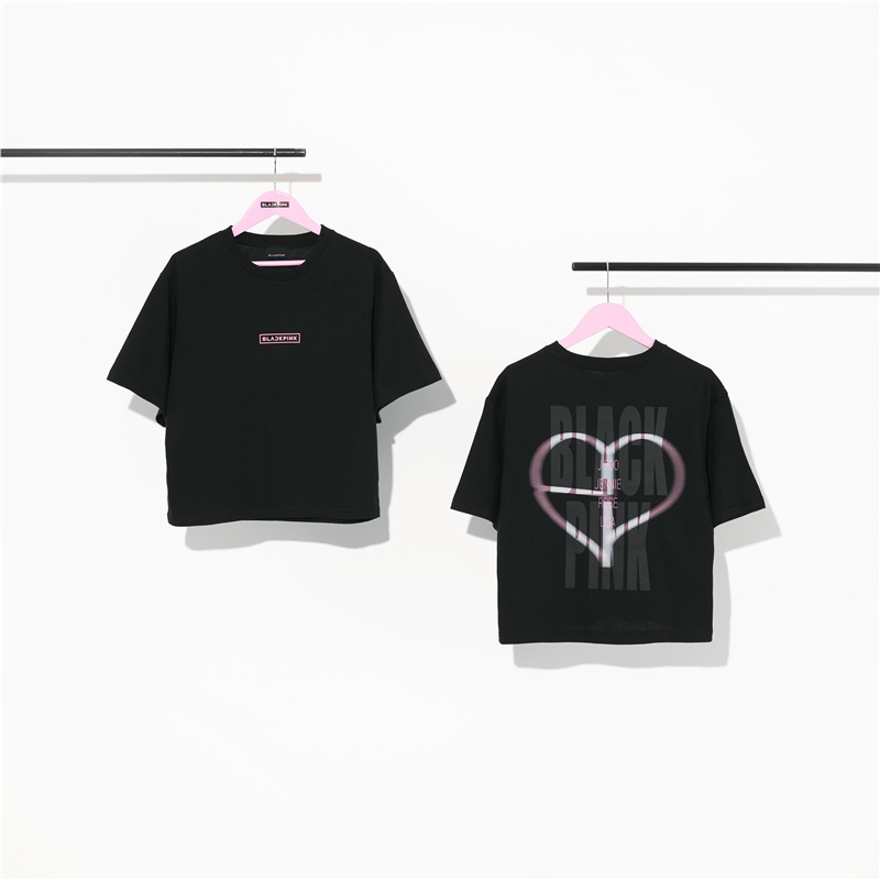 Blackpink2025ツアー新作DEADLINE同風半袖Tシャツ綿230gプリントトップス|undefined