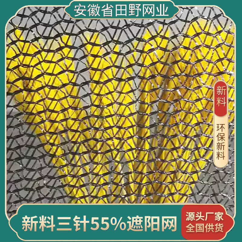 黑色三针西瓜网遮光率50%育苗网高性价比防护黑网