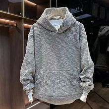 秋冬新款连帽卫衣长袖上衣加绒休闲韩版帅气运动打底衫潮男特大码