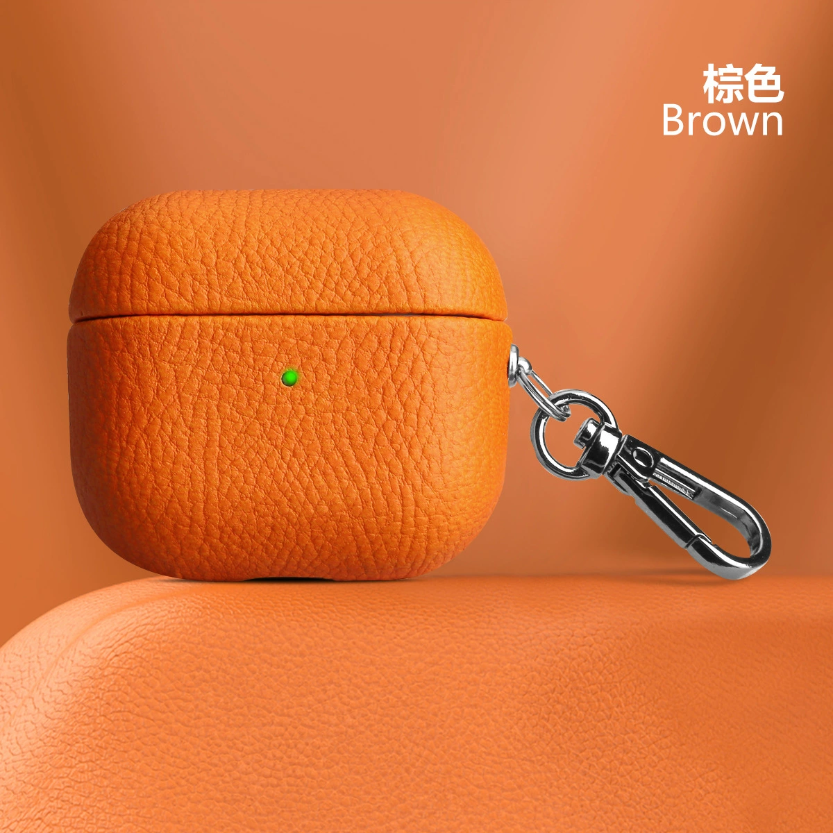 Applicable to AirPodSPro2 lychee headset cover 2 generation 3 generation full -bag leather ear shell Pro soft shell PU leather