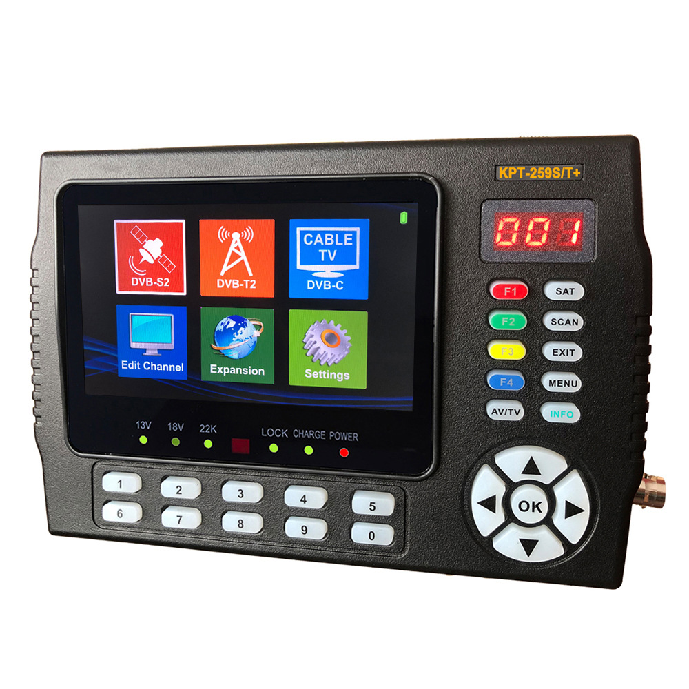 DVB-S2X/T2/C+AHD CCTV COMBO卫星寻星仪Satellite finder Mete