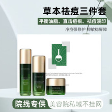 祛痘净颜套去痘印粉刺改善痘坑痘疤修护控油美容院草本净痘套装