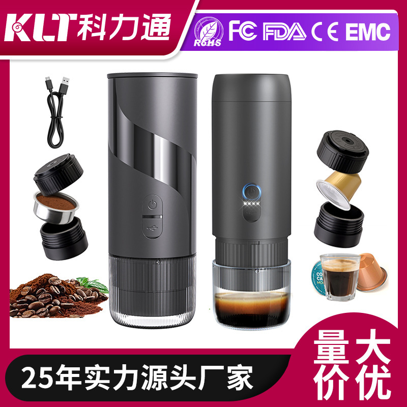 Cross-Border Portable Espresso Machine Set Household Coffee Powder Capsule Italian High-Pressure Extraction Outdoor Coffee Machine