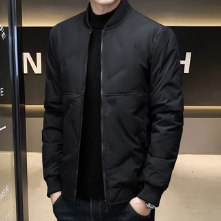 批发秋冬新款立领羽绒服男翻领时尚保暖棒球男款宽松大码百搭现货
